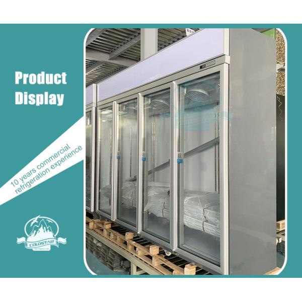 Supermarket Milk Beverage Refrigerated Showcase With Digital Temperature Controller