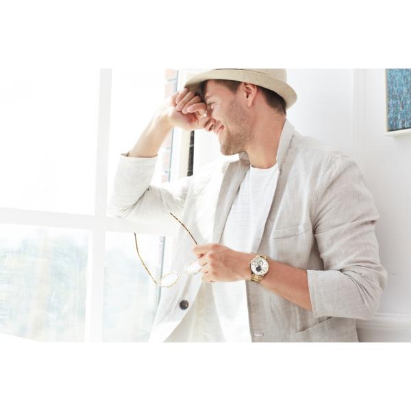 PVD Coating Color Mens Stainless Steel Chronograph Watches , Metal Mens Watches