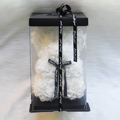 PE Roses Bear with More Colors Bear Roses for Christmas Gift  Rose bear China factory Valantines day gift