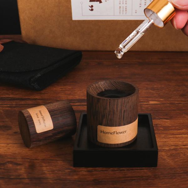 All-Season Walnut Wood Reed Diffuser Elegant Candle Ornaments and Expanded Diffusers