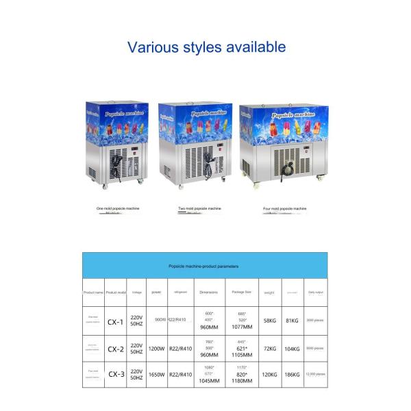 Restaurant 220V/50Hz Popsicle Stick Making Machine with Independent Control Buttons