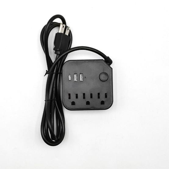 3 outlet Power Socket 1.5FT Cord, 2 USB 1 Type C Surge Protector