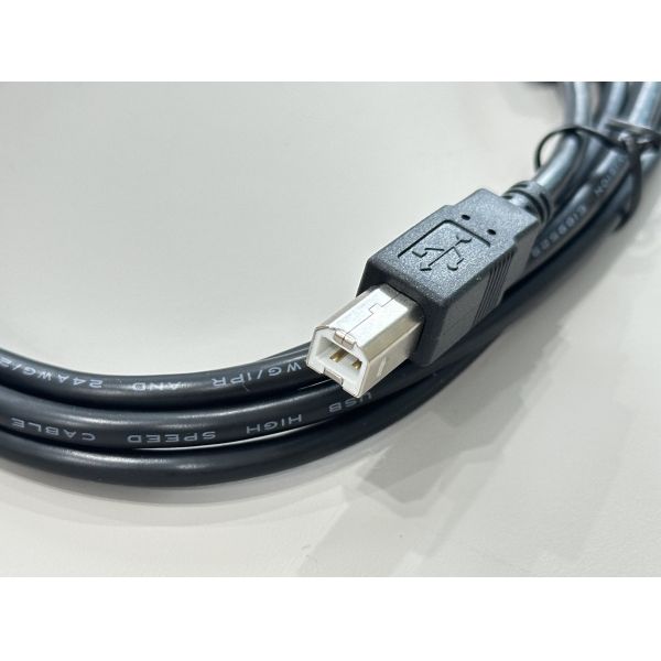High-speed USB Type A to Type B connector cable for printer, scanner, server, and industrial equipment signal transmission with ferrite core and reliable power supply