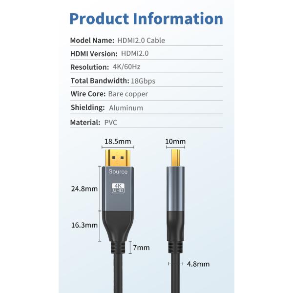 4K@60Hz UHD 4k Fiber Optic HDMI Cable 2.0V AOC 4K RGB 10bit