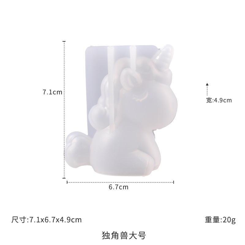 Crystal dropper mold, multiple teddy bear geometric animal 3D unicorn blessing rabbit silicone molds