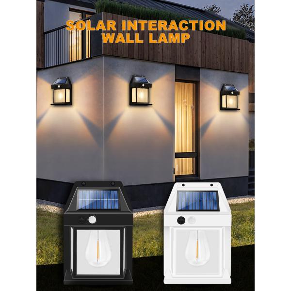 80lm/w Courtyard Garden Decoration Waterproof Solar Wall Lamp with Motion Sensor