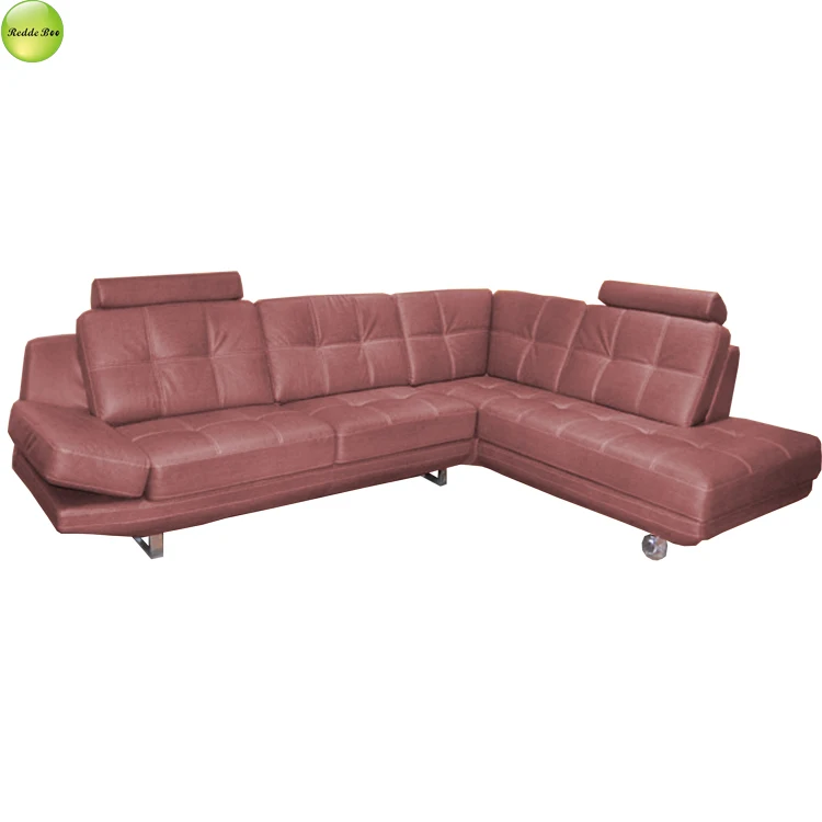 Black White Tanning Brown Leather Sectional Couch Lounger Seating Soft Cushions