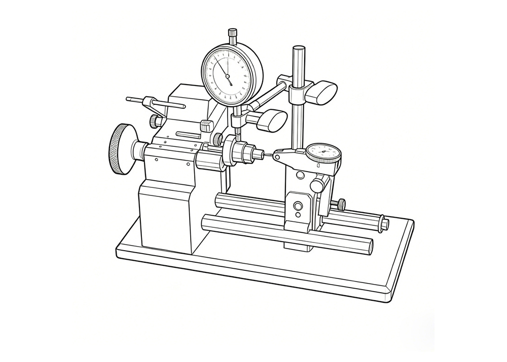 Precision Shaft Concentricity Tester Coaxiality Measuring Instrument Eccentricity Runout Gauge for Quality Control