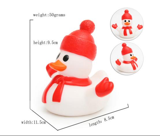 Snowman Shape Rubber duck Funny Christmas Themed Rubber Ducks For Holiday Decoration Outdoor