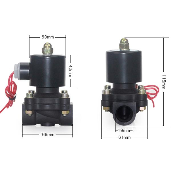 1/2 Inch ABS Plastic Solenoid Valve For Water Air Liquid 12V 24V DC 110V 220V AC