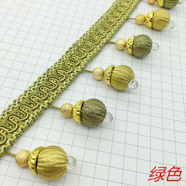 Handmade fashionable chain beads lace tassels fringes for curtain/sofa/pillow decoration