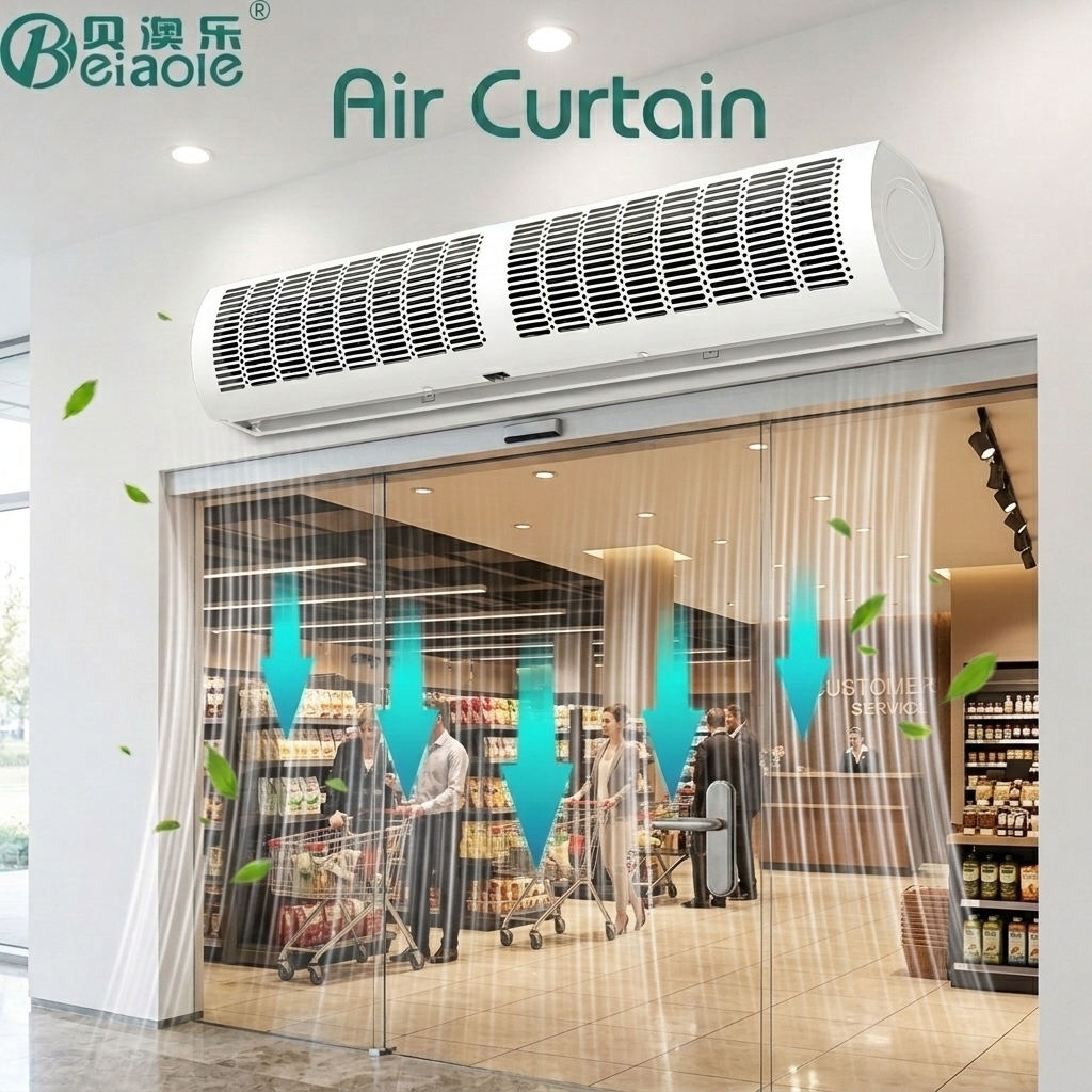 Ceiling Mount Door Air Curtain 220V 50HZ 9-11m/s For Ambient Restaurant