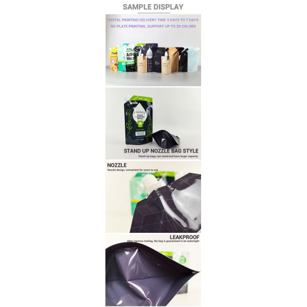 500/1000ml Reusable Spout Pouch Liquid Detergent /juice/olive Oil  Packaging Bag  PA Nylon   Food Grade