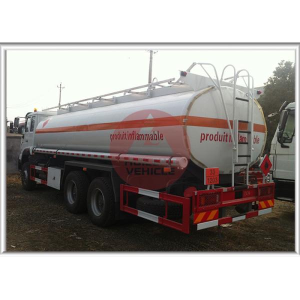 6x4 Fuel Oil Truck , Safe Driving Gasoline Delivery Truck Full Air Suspension System