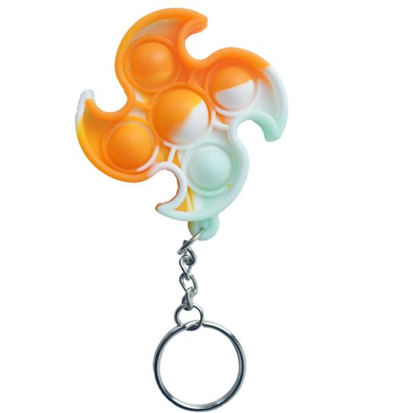 Brinquedo educacional da inquietação do PNF de Toy Stress Relief Keychain Bubble das crianças do moinho de vento