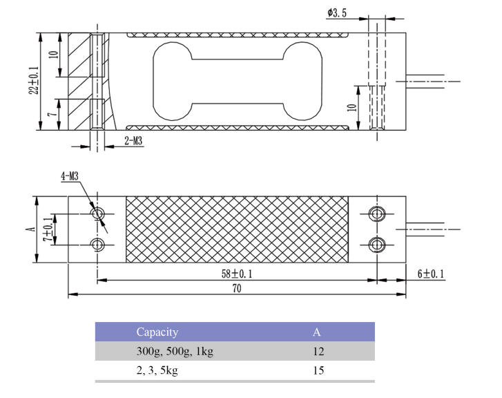 High-Stability Miniature Single Point Load Cell for Micro-Dispensing (0.3kg-5kg) - Model WL-112