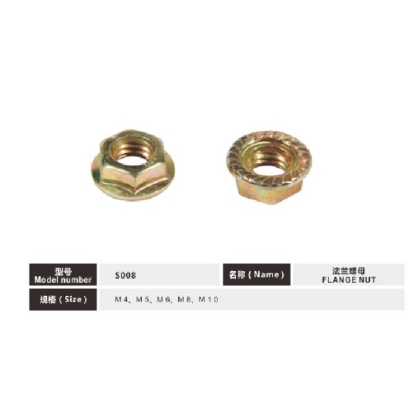 Carbon Steel Hexagon M4 Flange Nut Customized Size With Wear Resistance
