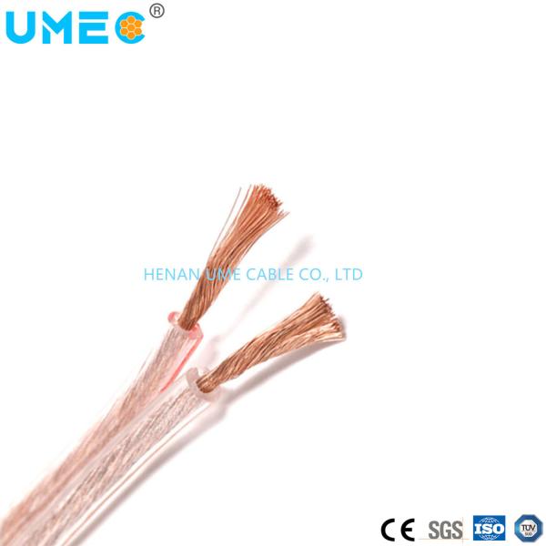 Condutor flexível 2 núcleos PVC branco Isolamento Edifício fio elétrico fio alto-falante