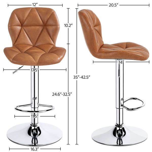 Des tabourets à bar en cuir en PU modernes pour les meubles de bar.