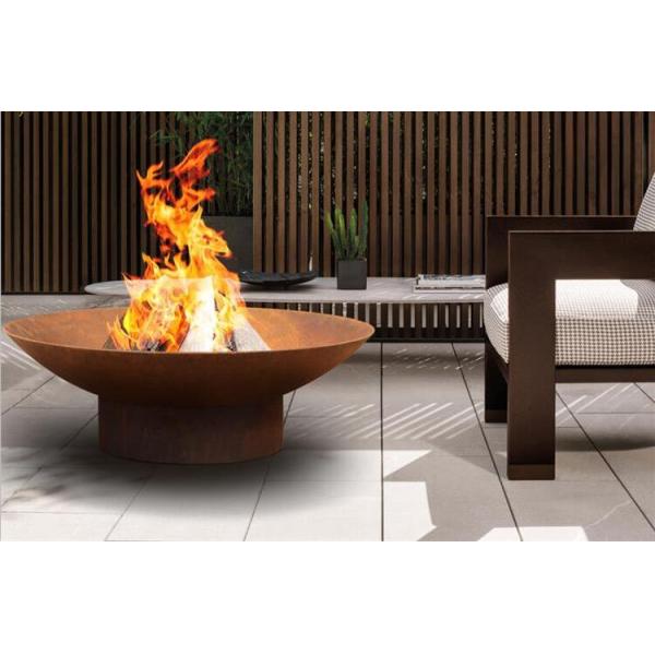 шар горелки ямы огня Corten костра ржавчины подогревателя 80cm на открытом воздухе располагаясь лагерем стальной