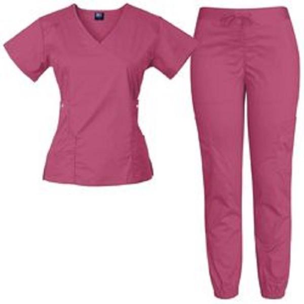 factory custom logo solid color scrub top and pants stretch scrub uniform nursing sets