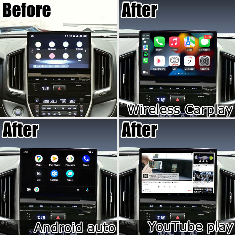 Коробка навигации андроида автомобиля для вида сзади etc youtube waze Carplay блока Тойота LC200 GXR Fujitsu Limited
