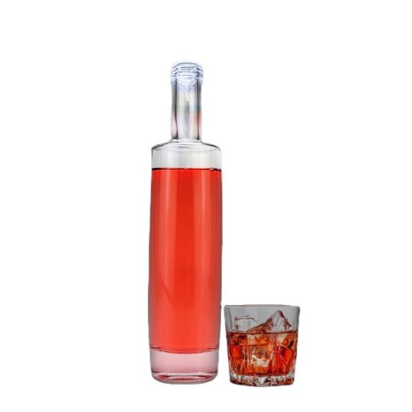 Clear Matte Black Glass Liquor Bottle 700ml 750ml for Nordic Gin Whiskey Vodka Spirit