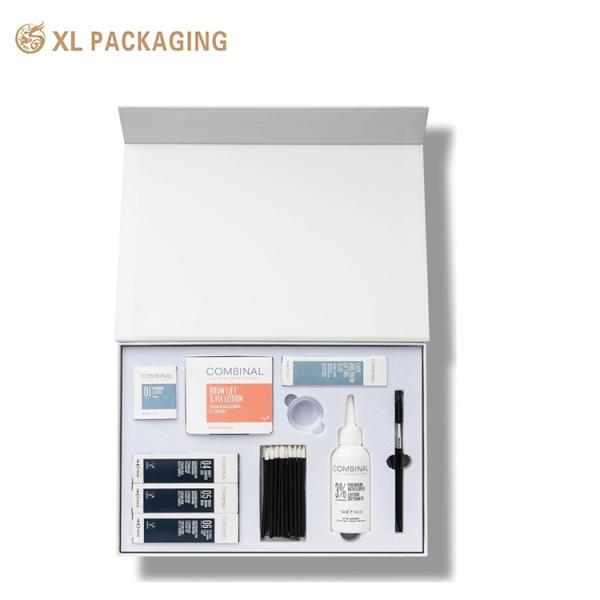 Custom Print Luxury Custom Cosmetic Box Gold Foil Stamping Velvet Lining Magnetic Closure Premium Packaging for Serums Makeup & High-End Beauty Brands