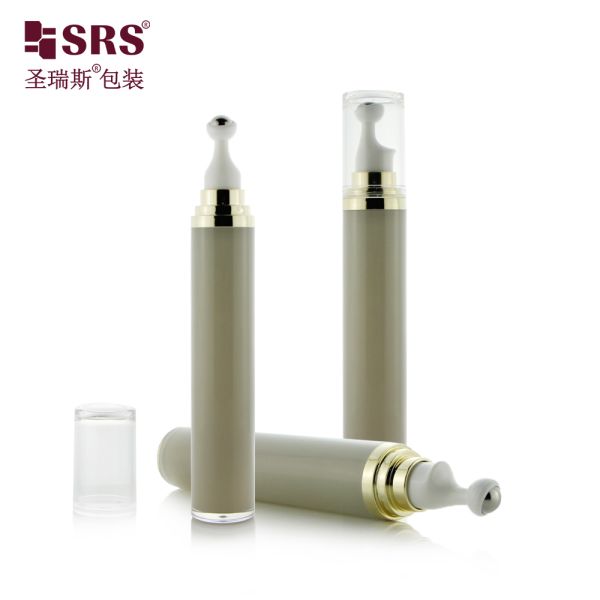 Massage Roller Acrylic Bottle Blue Green Pink Face Eye Cream Bottle With Pump Roller Bottle