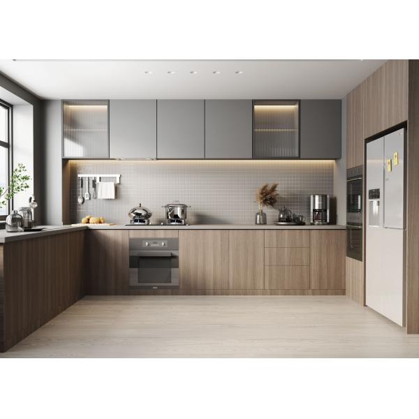 Modular Kitchen Cabinets MDF Plywood Custom Sizes