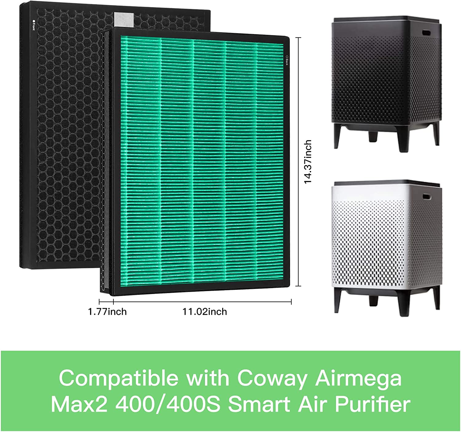 Customized True HEPA Air Filter 365x280x47mm with Glassfiber Media for Air Purifier Replacement