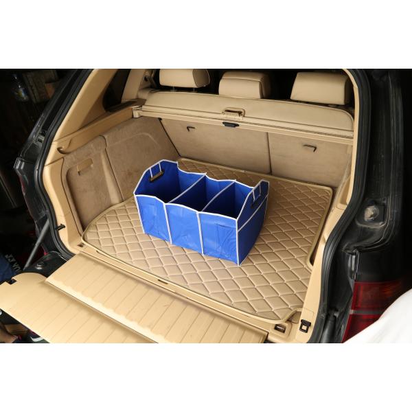 Non Woven Foldable Car Trunk Organizer Bag Storage Easy Clean Blue Color