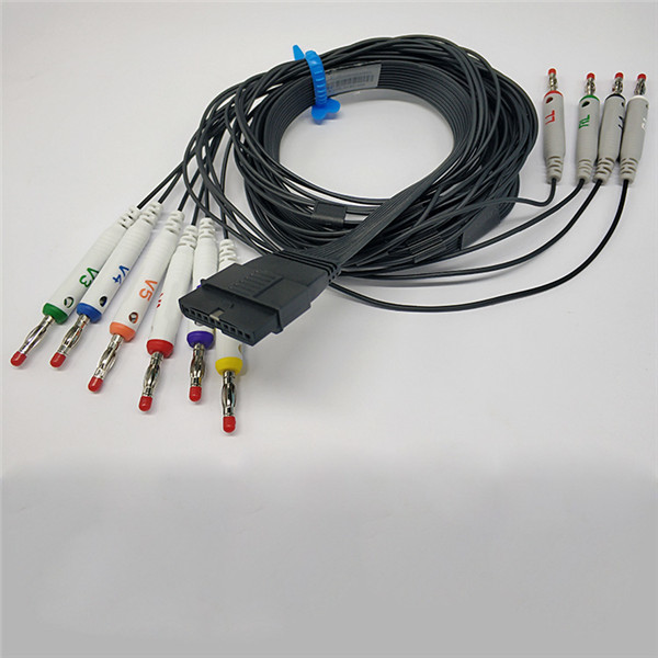 4mm Minigrabber Test Clip To Banana Plug , Medical EKG Leads For Schiller