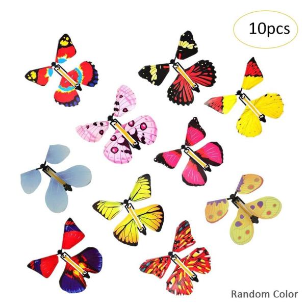 10Pcs Cartoon Birthday Card Surprise Flying Butterfly Change Freedom 4.5*3.9 Inch