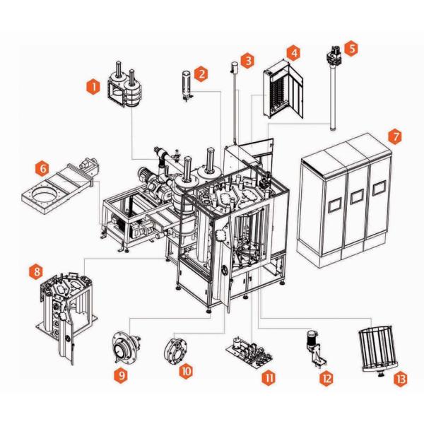 Magnétron do MF da grafite que engasga a máquina de revestimento, equipamento do chapeamento da decoração PVD do negro como o azeviche