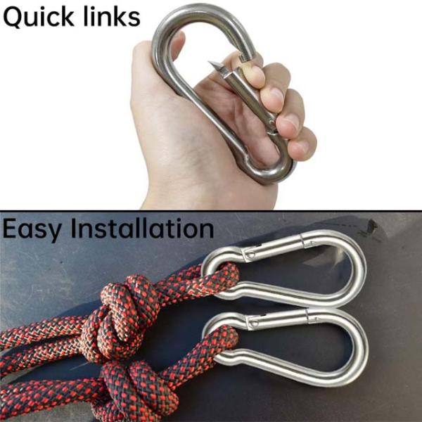 Equipo de equipo de escalada para la industria pesada con hebilla de resorte de aluminio de acabado pulido