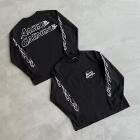 Custom Heavyweight Vintage Screen Digital Print T-shirt Cotton Graphic Drop Shoulder Oversized Boxy Fit Long Sleeve T Shirt