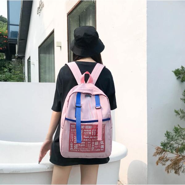 Nylon cloth shoulder bag 2018 new tide Korean fashion letter backpack UL ZZANG original old style travel bag