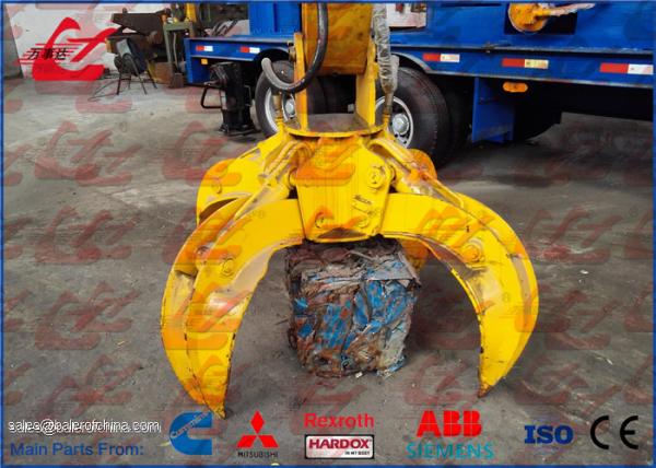 Portable Trailer Hydraulic Metal Scrap Baler Logger Remote Control Press Room Customize Grab