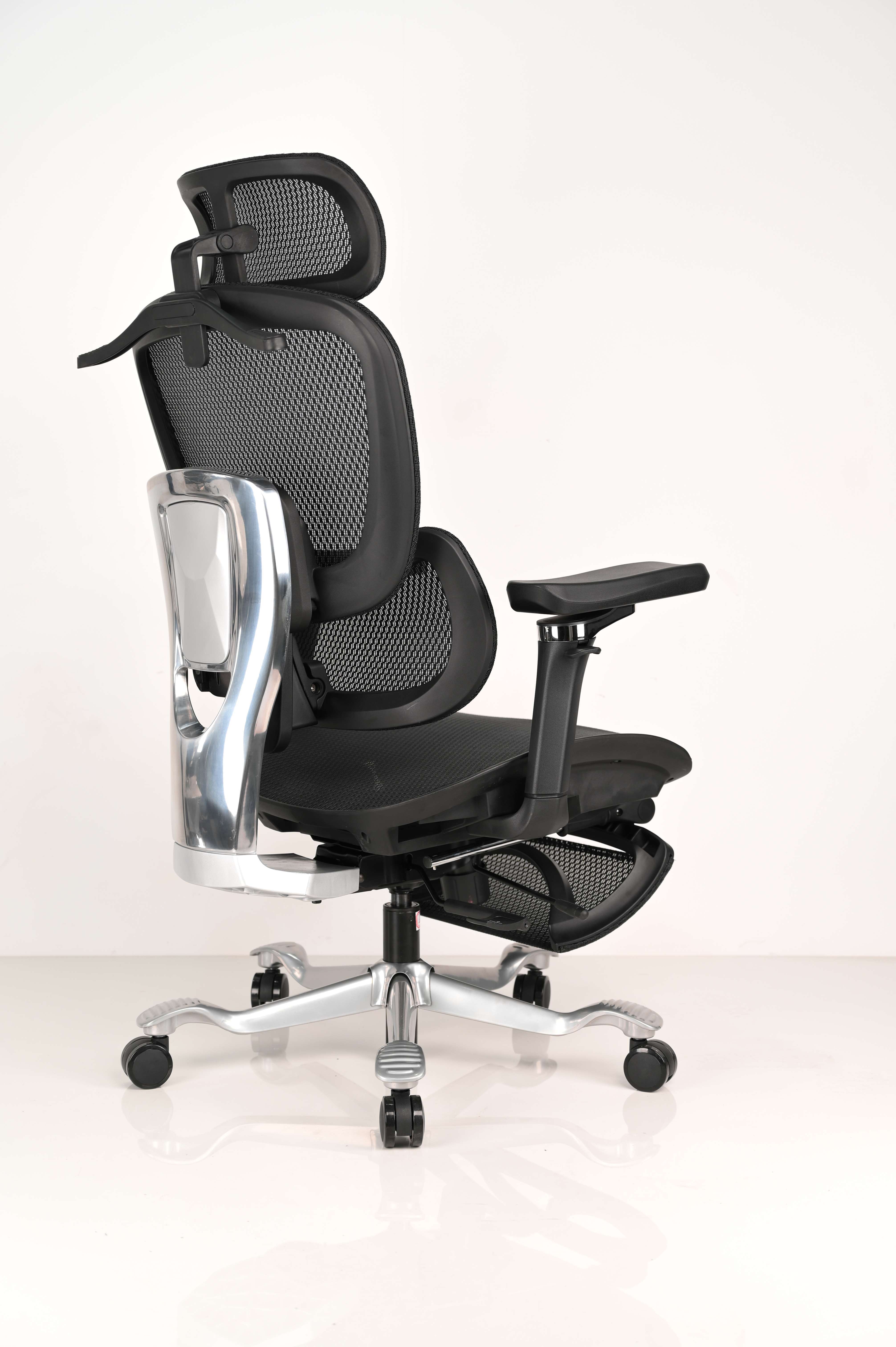 Ergonomic Mesh Office Chair with 5D Adjustable Armrest Aluminum Base and 5 Years Warranty