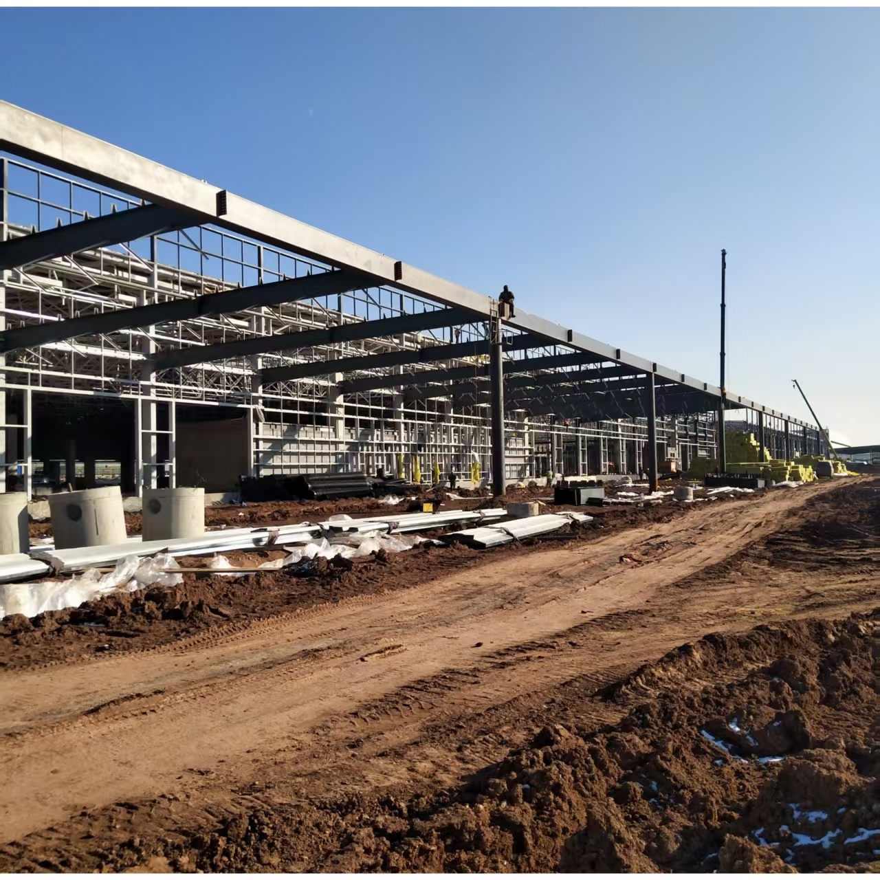 Prefabricated Steel Structure Building Fiberglass Panel Industrial Workshop