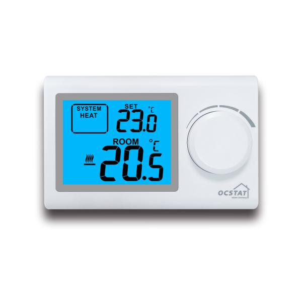 Lumière LCD rétroéclairage chauffage non programmable chauffage de salle numérique thermostat chaudière contrôle de chauffage