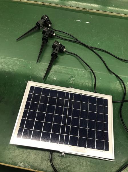 3*5w led outdoor waterproof landscaping ground smartyard triple lampheads solar spotlight,3pcs lamphead solar spotlight