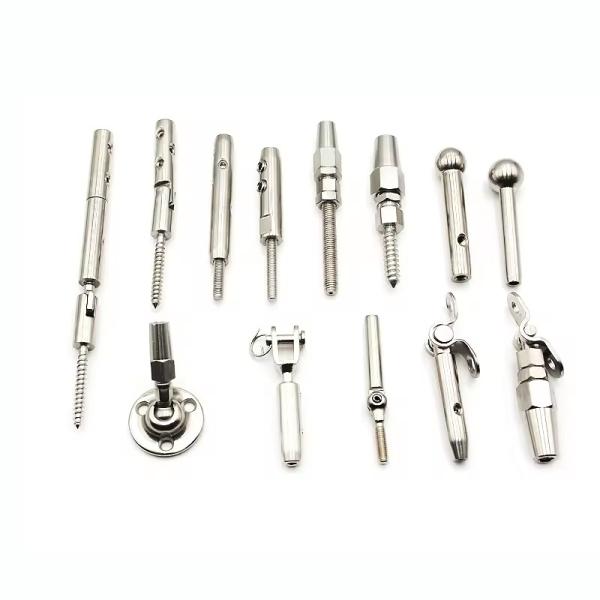 Acero inoxidable, equipos de aparejo sin barril, accesorios de barandillas de cables, terminales sin barril