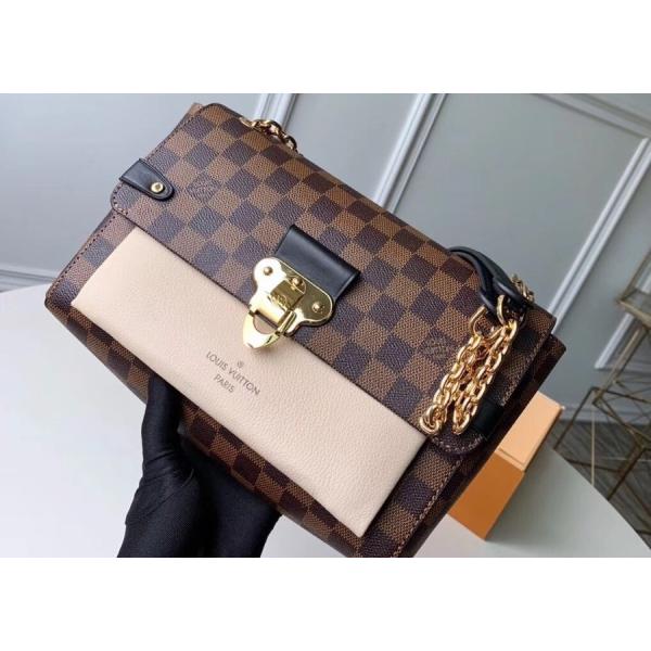 M40108 M40109 M401130 M40312 Damier Ebene Carvas And Soft Cowhide With Unique Design Chain Cross-Body Bag