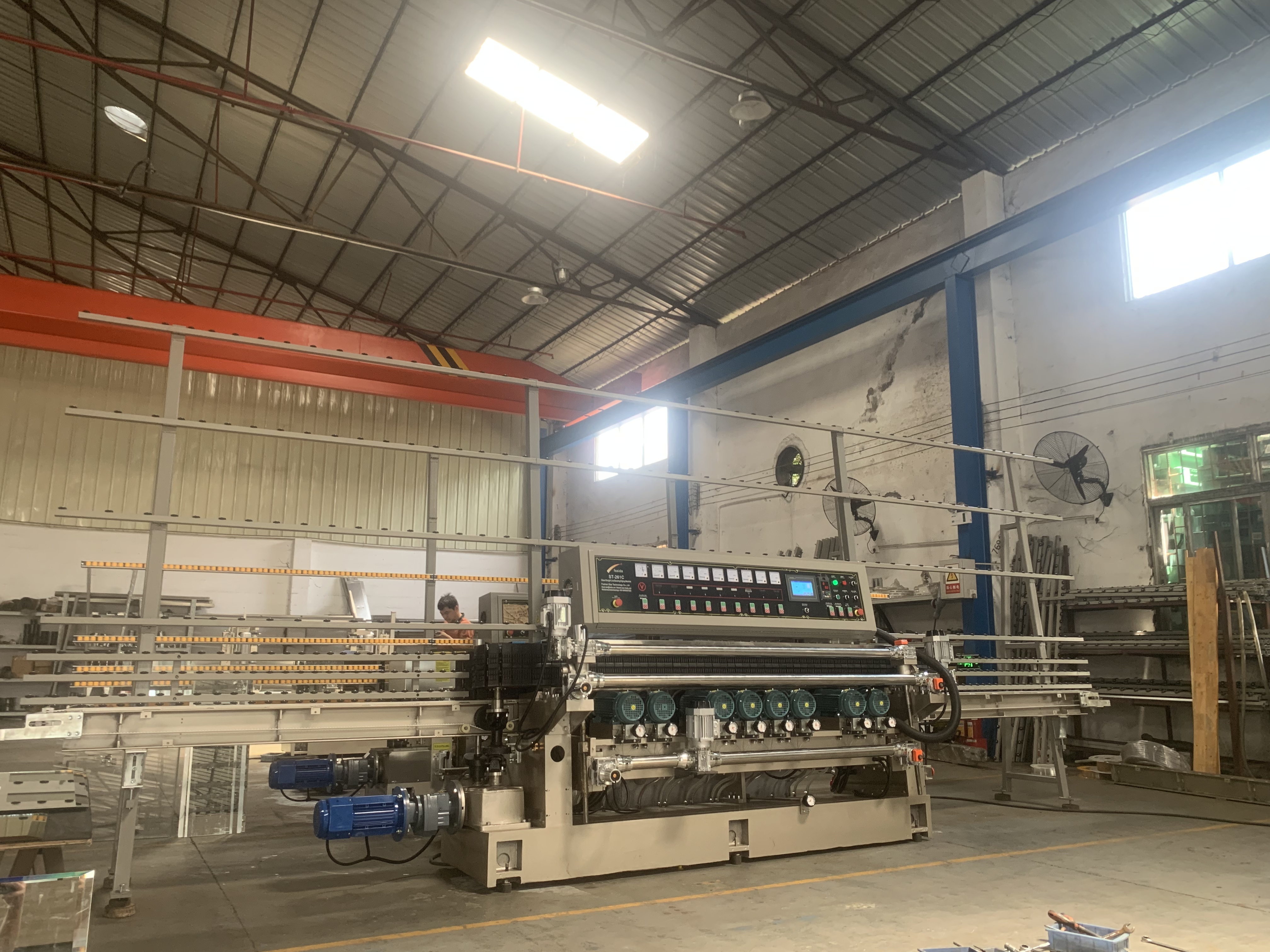 21kW Bevel Glass Machine High Precision Glass Beveling Polishing Machine 4000Kg