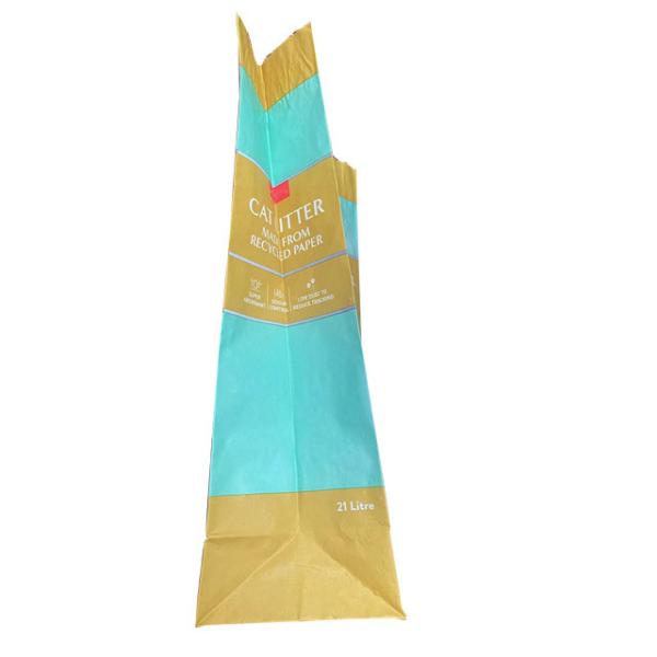 Бумажный мешок 3kg 5kg 20kg 7lb 15lb 20lb 25lb Kraft сумки сора кота бентонита OEM