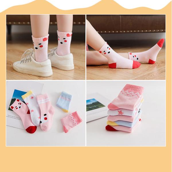 Meninos e meninas de Grey Ankle Cartoon Combed For das peúgas do algodão das crianças do Spandex