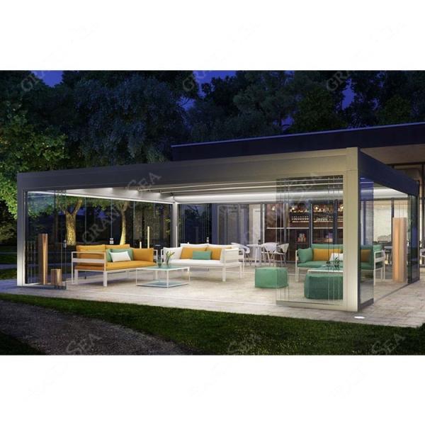 Luxury Patio Automatic Smart Cover Louver Roof System Waterproof Garden Aluminium Outdoor Motorized Pergolas