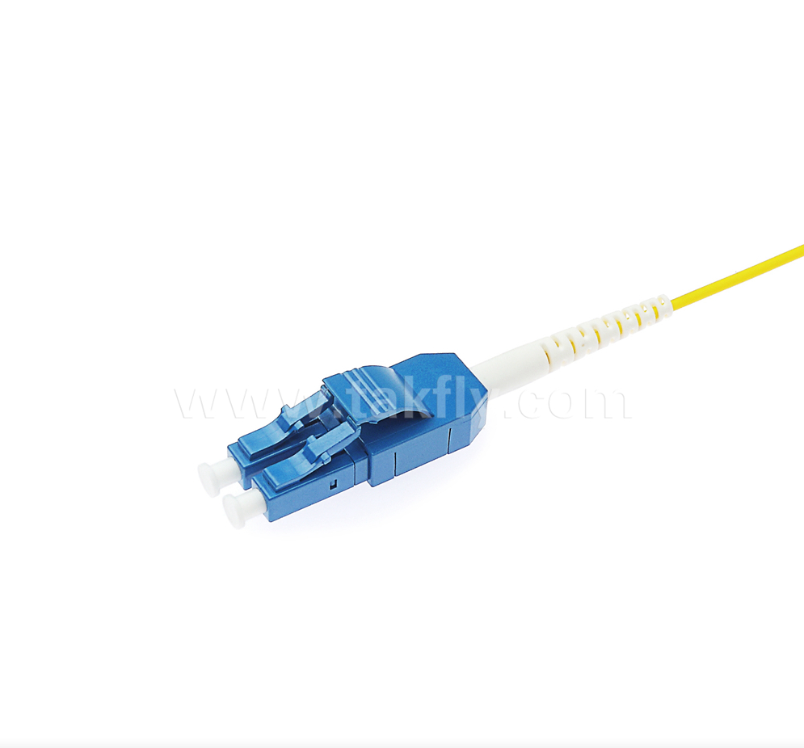 LC Uniboot Fiber Optic Patch Cord – One-Tube Two-Core, Polarity Interchangeable, Yellow, Halves Cable Volume